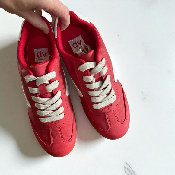 7.5 Dolce Vita Red and White Sneakers - Picture 1 of 9